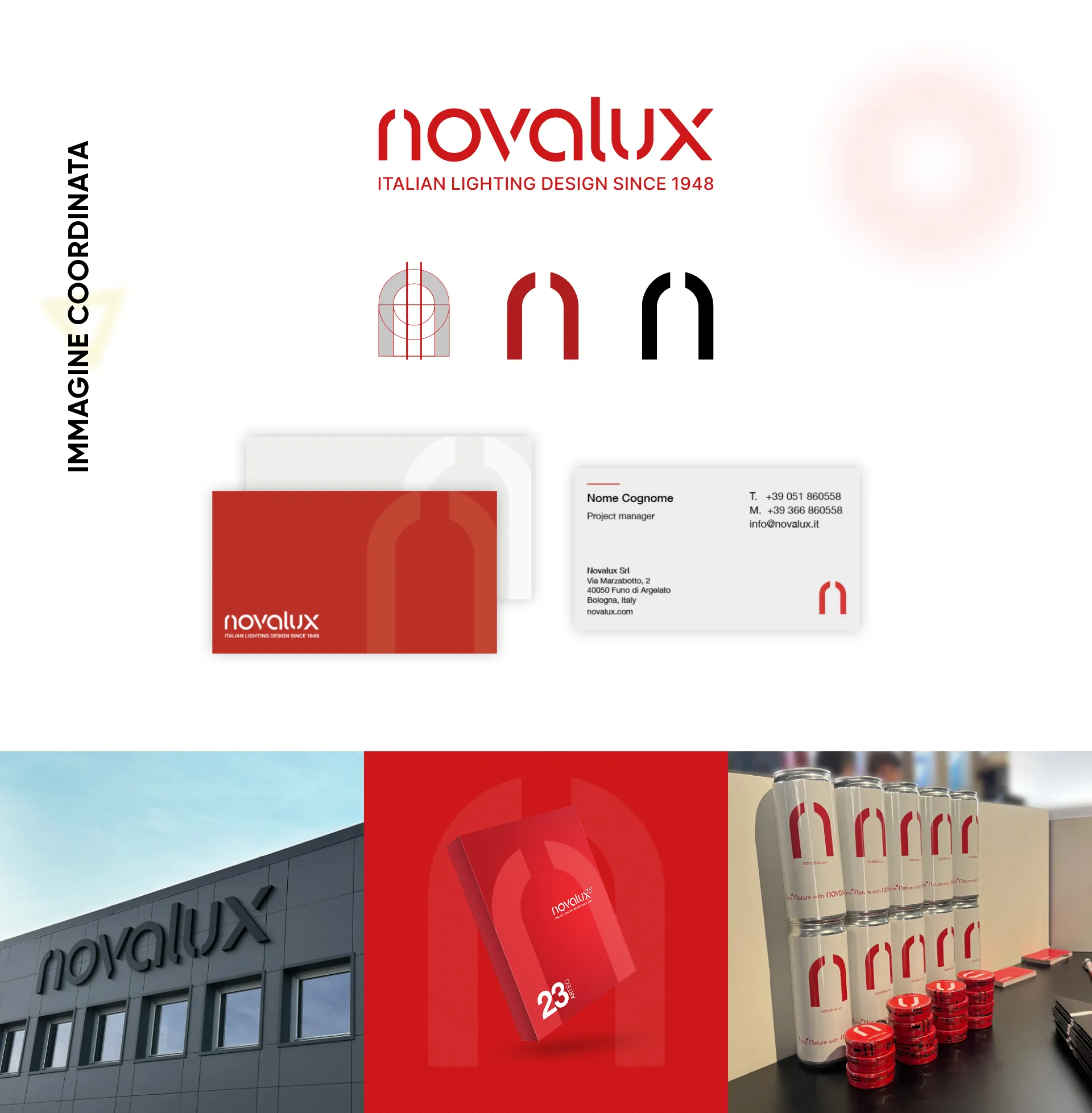 novalux illuminazione architetturale immagine coordinata iprov digital agency